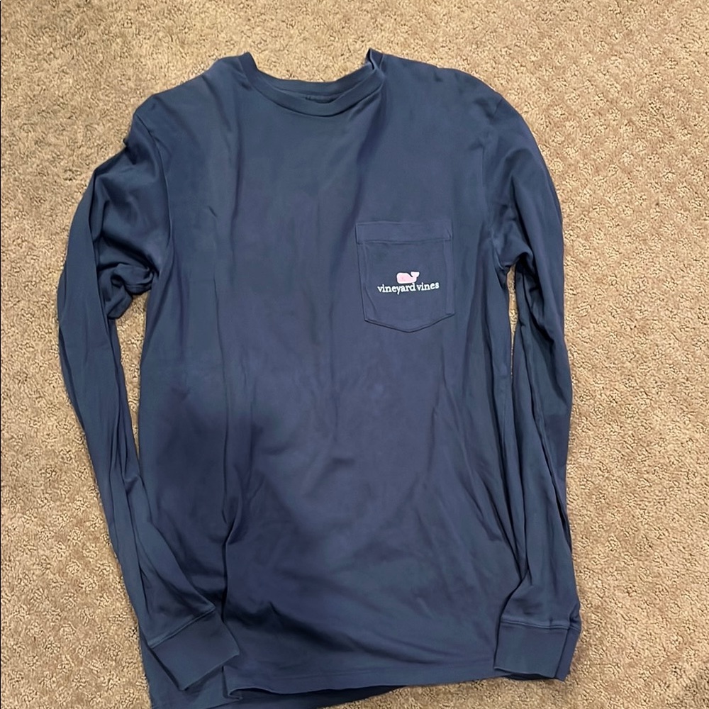 Vineyard Vines Blue Long Sleeve Tee Classic Casual